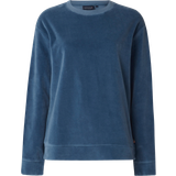 Lexington Tøj Lexington Veloursweater Martha Organic Cotton Velour Sweatshirt Blå