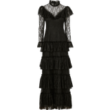 By Malina XL Tøj By Malina kjole Joelle Long Sleeve Lace Dress Sort