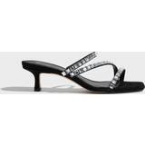 Dame Højhælede sko Michael Kors Women's Celia 50MM Crystal-Embellished Sandals Black Black
