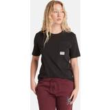 Timberland Dame Overdele Timberland Angled Pocket T-shirt For Women In Black Black