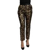 Dolce & Gabbana Leopard Tøj Dolce & Gabbana Bukser Jeans Bukser, Category_Clothing, Color_Guld, Dame, Gender_Female, Gender_Women, Guld, Jeans Pants Women Clothing, S, Subcategory_Jeans, Women New Arrivals