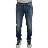 54 - Herre Jeans Dolce & Gabbana Blue Wash Skinny Cotton Denim Jeans IT56
