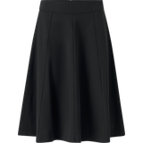 Dame - Elastan/Lycra/Spandex - Knælange nederdele Jumperfabriken Nederdel Sarita Skirt Sort