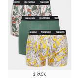 Only & Sons Herre Underbukser Only & Sons Herren ONSFITZ AOP Trunk 3-Pack Boxershorts, Cilantro/Pack:Cilantro Nugget Gold Cilantro