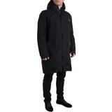52 - One Size Overtøj Dolce & Gabbana Black Hooded Parka Cotton Trench coat Jacket IT52