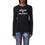 Love Moschino Sort Overdele Love Moschino Black Cotton Tops & T-Shirt IT42