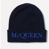 Alexander McQueen Blå Tilbehør Alexander McQueen Navy Cashmere Knit Hat