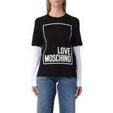 Love Moschino Sort Overdele Love Moschino Black Cotton Tops & T-Shirt IT40
