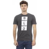 Grå - Kort Overdele Baldinini Trend Gray Cotton T-Shirt