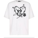 Fløjl - Herre T-shirts & Toppe Dolce & Gabbana White Cotton T-Shirt IT44