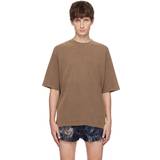 Acne Studios Jersey T-shirts & Toppe Acne Studios Brown Patch T-Shirt ADM DARK BROWN