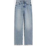 58 - Dame - Firkantet Jeans H&M Wide Ultra High Jeans - Denim Blue