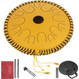 Guld Trommestikker Vevor Happybuy Tongue Drum 14 Notes Dish Shape Drum 14 Inches Manual Percussion Pure Copper Steel Tongues 14 Notes Steel Tongue Handpan Drum with Rope Decoration and Mallets,Bag, Music Book, Golden Gold