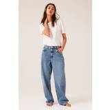 H&M 48 - Blå Bukser & Shorts H&M Dame Blå Baggy High Jeans