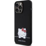 Hello Kitty Pink Mobiltilbehør Hello Kitty iPhone 15 Pro Max Cover Liquid Silicone Sort