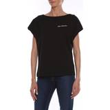 Love Moschino Dame Overdele Love Moschino Black Cotton Tops & T-Shirt IT46