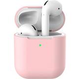 Lukket Høretelefoner Apple Airpods silikone cover opladningsetui rosaguld