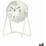 Hvid Bordure Gift Decor White Metal Table Clock