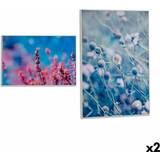Blå - Lærred Vægdekorationer Gift Decor Canvas Flowers 81,5 Poster