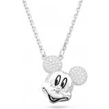 Rhodium Charms & Vedhæng Swarovski Disney Mickey Mouse Pendant, White, Rhodium plated
