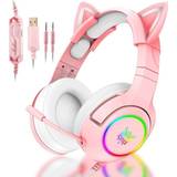 Onikuma Over-Ear Høretelefoner Onikuma headphones K9 Pink RGB