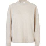 Samsøe Samsøe Sweatere Samsøe Samsøe & Isak Merino Knitted Sweater Silver Lining