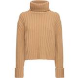 Gucci Dame Sweatere Gucci Wool & Cashmere Turtleneck Sweater Camel