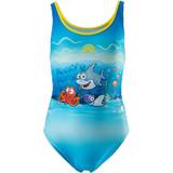Blå Badedragter Aquarapid Maddy Swimsuit Junior Blue, Unisex, Tøj, Badetøj, Svømning, Blå 98/104