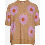 Blomstrede - Uld Tøj Noella Raya Knit Sweater 903 Sand/Lavender Flower