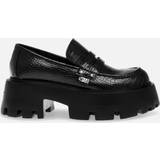 Steve Madden Dame Lave sko Steve Madden Madlove-SM Loafer BLACK CROCO