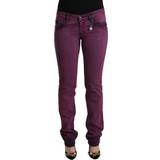 Dame - Lilla Jeans Costume National Purple Cotton Stretch Slim Fit Denim Jeans