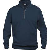 Dame - Høj krave - Sweatshirts Sweatere Clique Basic Half Zip Sweatshirt - Dark Navy