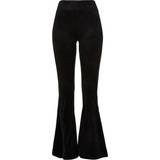 Urban Classics Polyester Undertøj Urban Classics Leggings Ladies’ high-waist rib velvet leggings till Damer sort