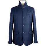 54 - Cashmere Overtøj Made in Italy Blue Wool Jacket IT44