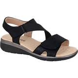Boulevard Womens/Ladies Shimmer Touch Fastening Sandals Grey