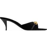 Gummi - Stof Højhælede sko Saint Laurent Le Maillon velvet mules black