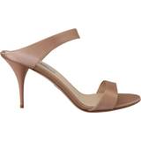 Prada Dame Højhælede sko Prada Rose Gold Leather Sandals Stiletto Heels Open Toe Shoes EU40/US9.5