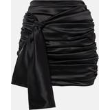 48 - Elastan/Lycra/Spandex - XS Nederdele Dolce & Gabbana Black Bow Miniskirt N0000 Nero IT