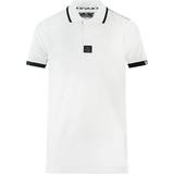 Aquascutum S Tøj Aquascutum Branded Shoulder Tipped White Polo Shirt