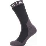 Sealskinz Waterproof Extreme Cold Weather Mid Length Sock, XL, Black/Grey/White