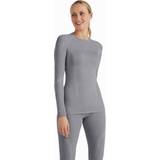 Grå - Polyamid Tøj Falke Women Long sleeve shirt Wool-Tech