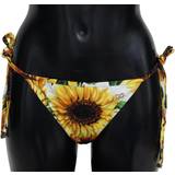 Dolce & Gabbana Dame Badetøj Dolce & Gabbana White Sunflower Swimwear Beachwear Bikini Bottom IT5
