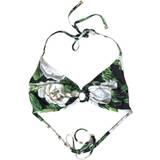 Blomstrede - Dame - Sort Badetøj Dolce & Gabbana Black Floral Two Piece Beachwear Swimwear Bikini IT2