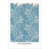 Brugskunst Close Up William Morris Blue Marigold Poster