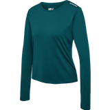 Mesh - Rund hals Overdele Hummel T-shirt med mesh HmlMT Grøn Dame