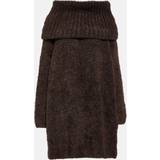 Dolce & Gabbana Polyamid Kjoler Dolce & Gabbana Wool-blend sweater dress brown