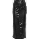 L - Polyuretan Nederdele Isabel Marant Etoile Black Breanne Faux-Leather Midi Skirt 01Bk Black FR