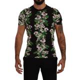 56 - Blomstrede Overdele Dolce & Gabbana Black Floral Print Crewneck T-shirt IT44