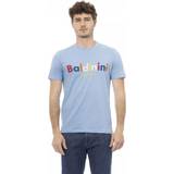 Blå - Kort Overdele Baldinini Trend Light Blue Cotton T-Shirt