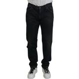 Dolce & Gabbana Bomuld Bukser & Shorts Dolce & Gabbana Blue Cotton Skinny Denim Jeans IT56